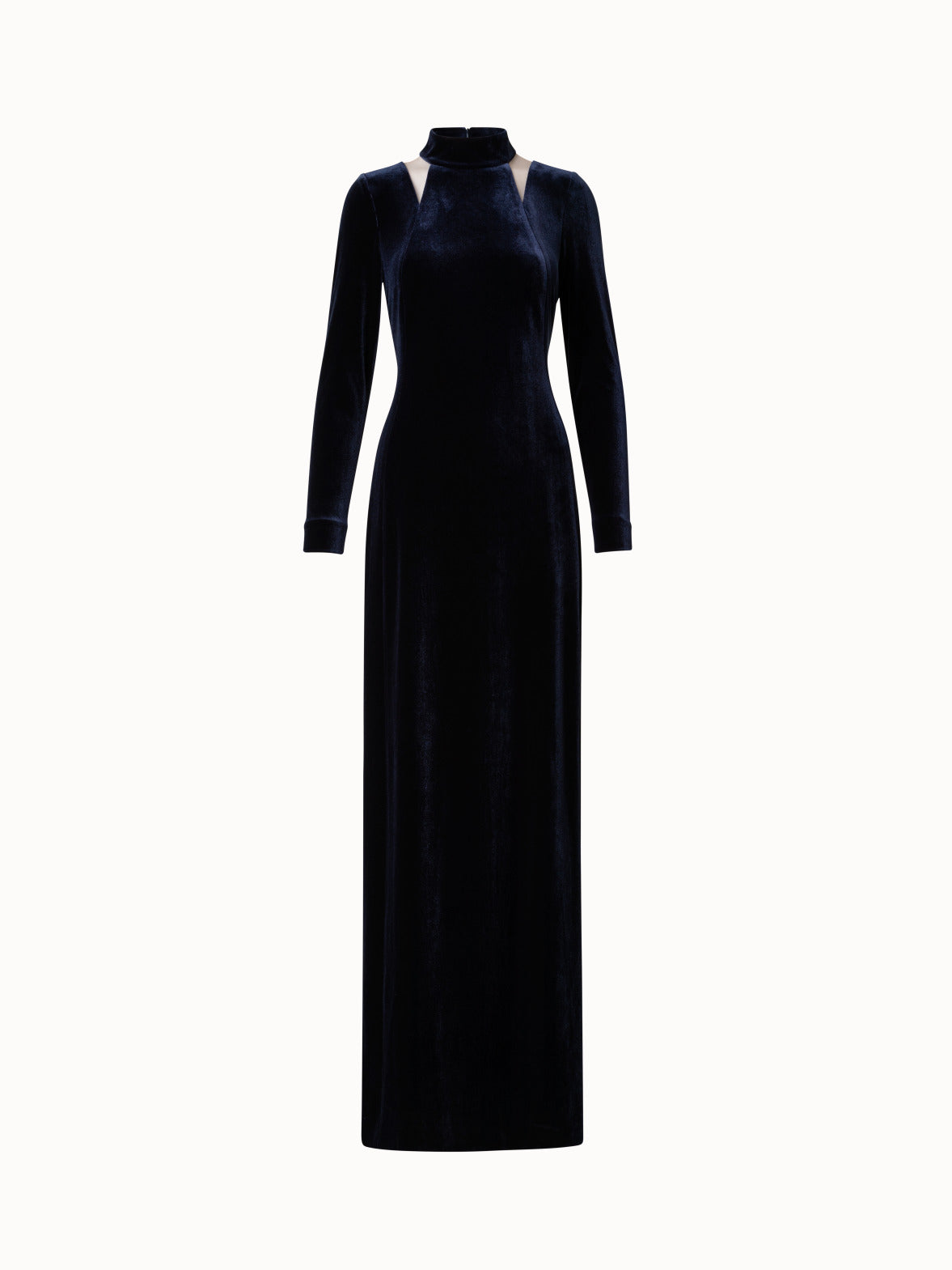 Black Black Velvet Jersey Maxi Dress | GANNI US